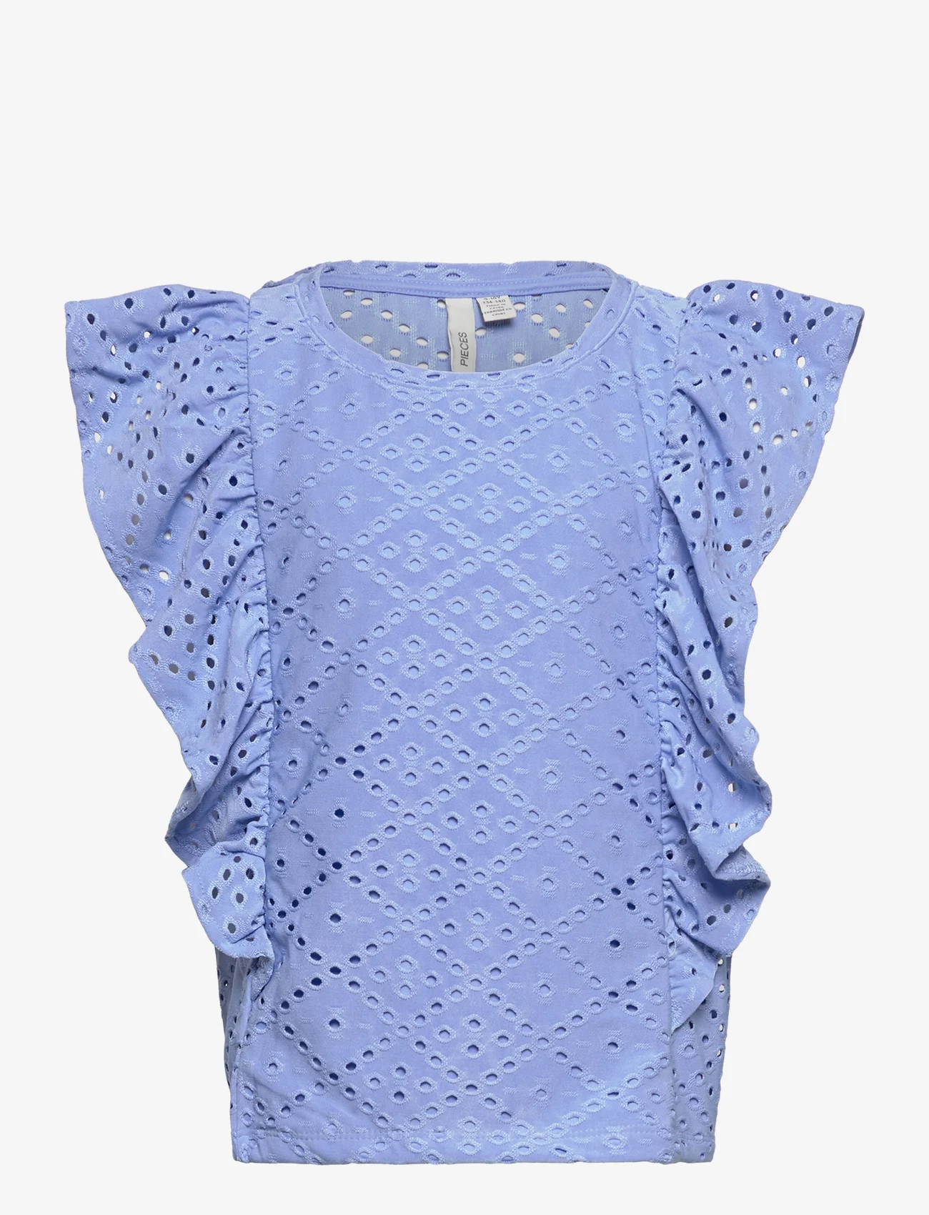 Little Pieces - PKLUCA SL TOP TW - blouses & tunics - cornflower blue - 0