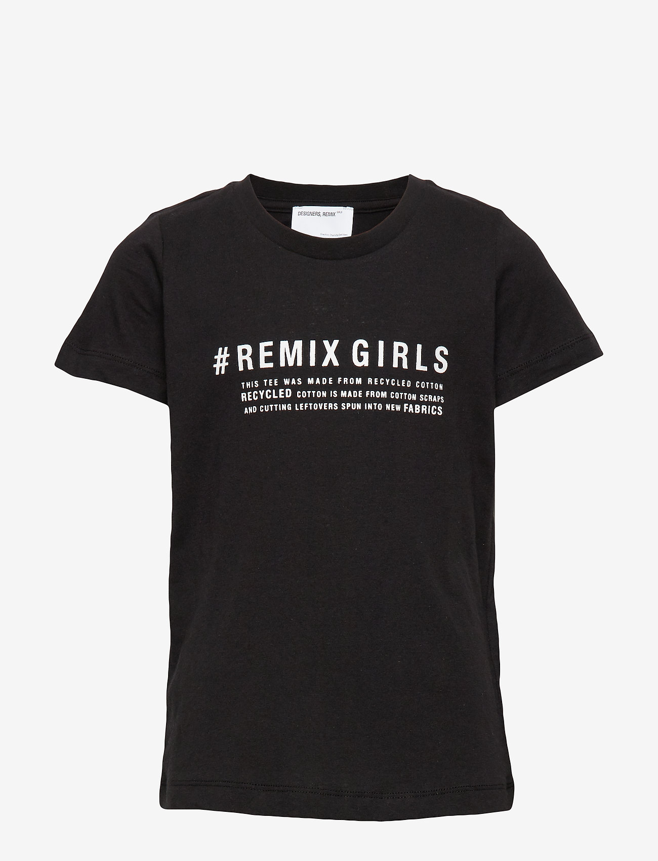 Designers Remix Girls - LR Stanley Text Tee - black - 0
