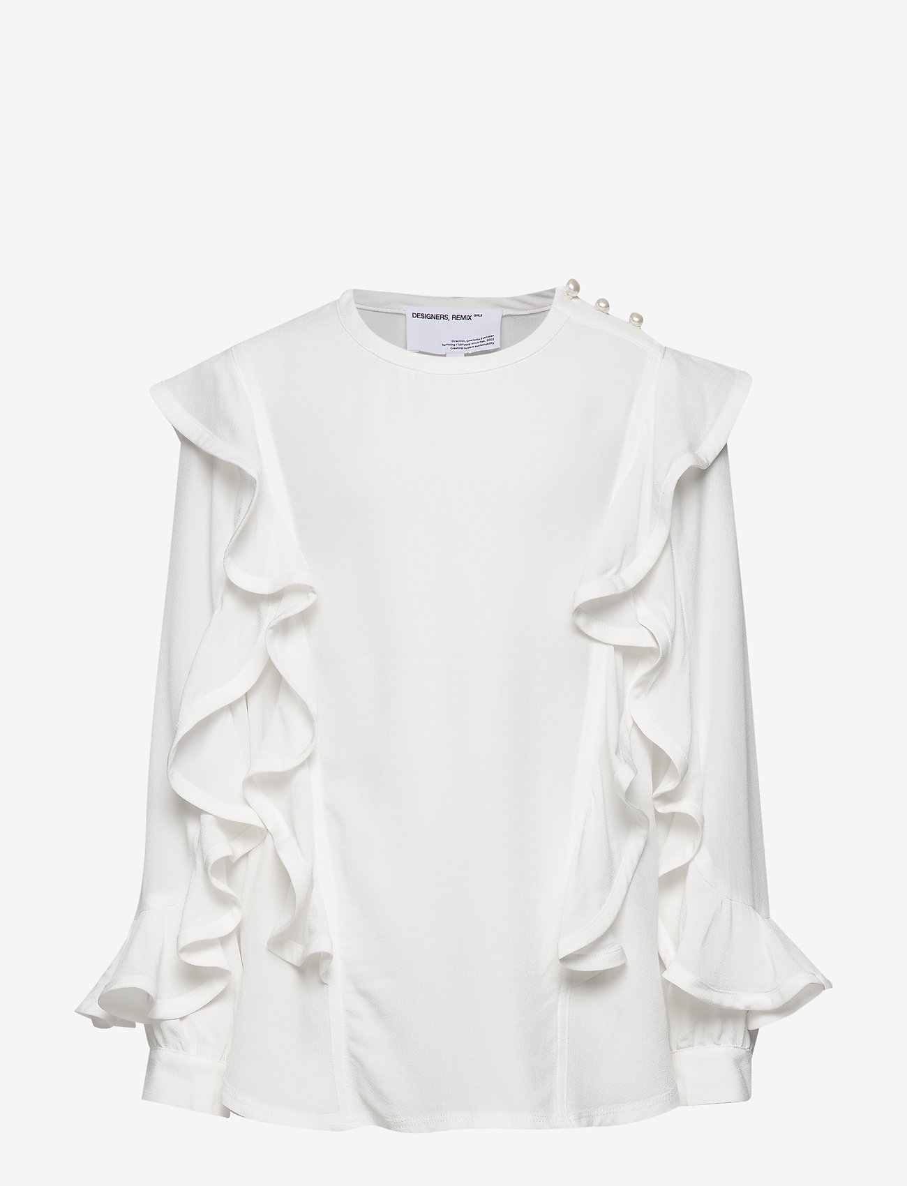 Designers Remix Girls - G Eliza Ruffle Blouse - cream - 0