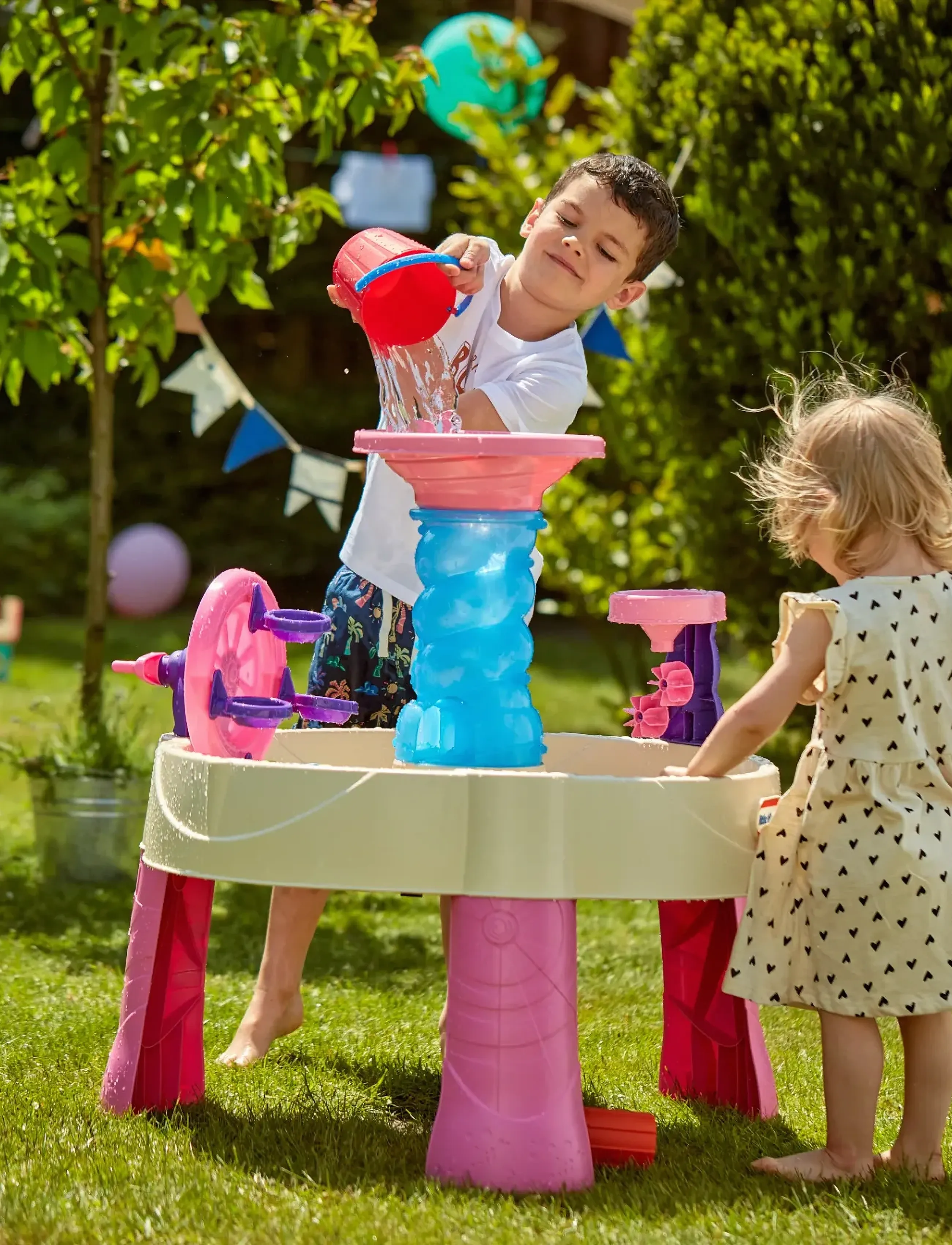 Little Tikes - Little Tikes Spiralin' Seas Water Table- Pink - multi coloured - 3