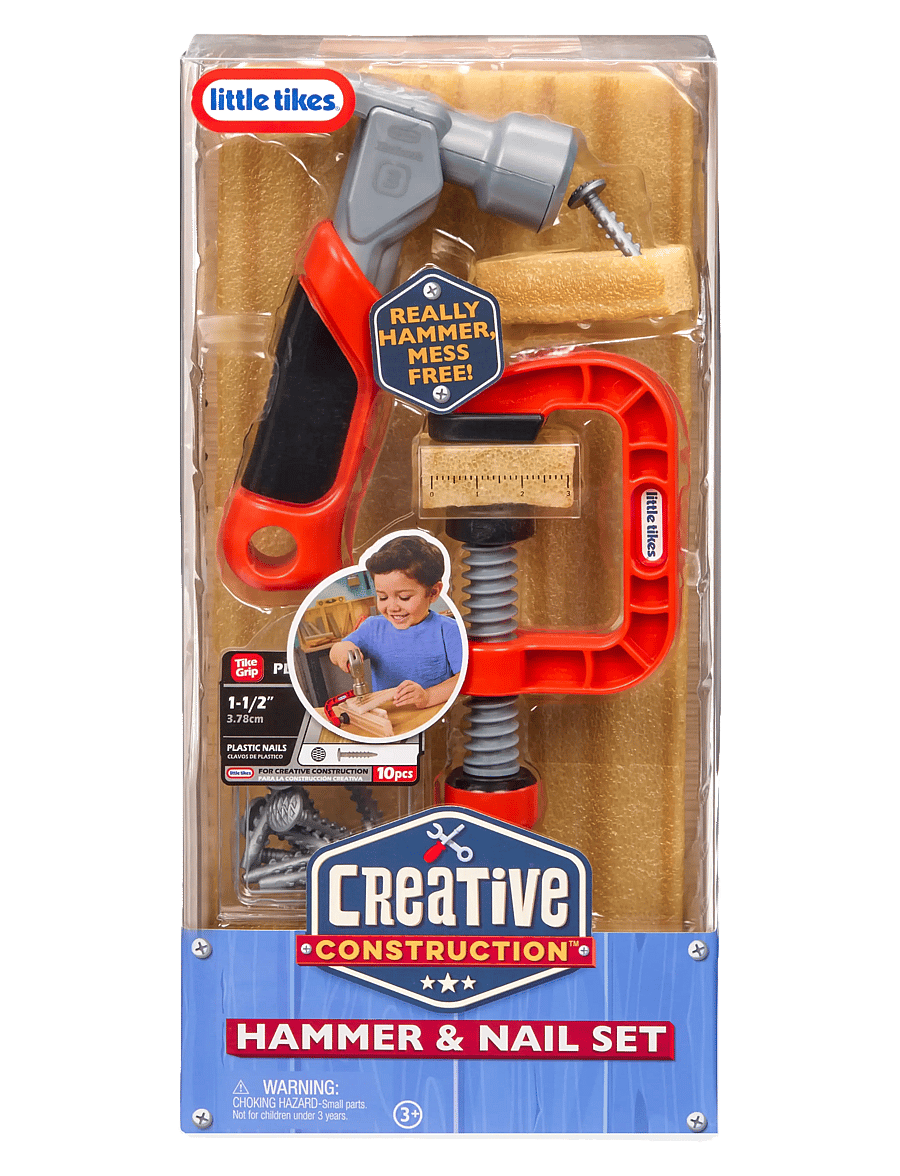 Little Tikes - LT Creative Construction Hammer and Nail Set - leksaksverktyg - multicolor - 1
