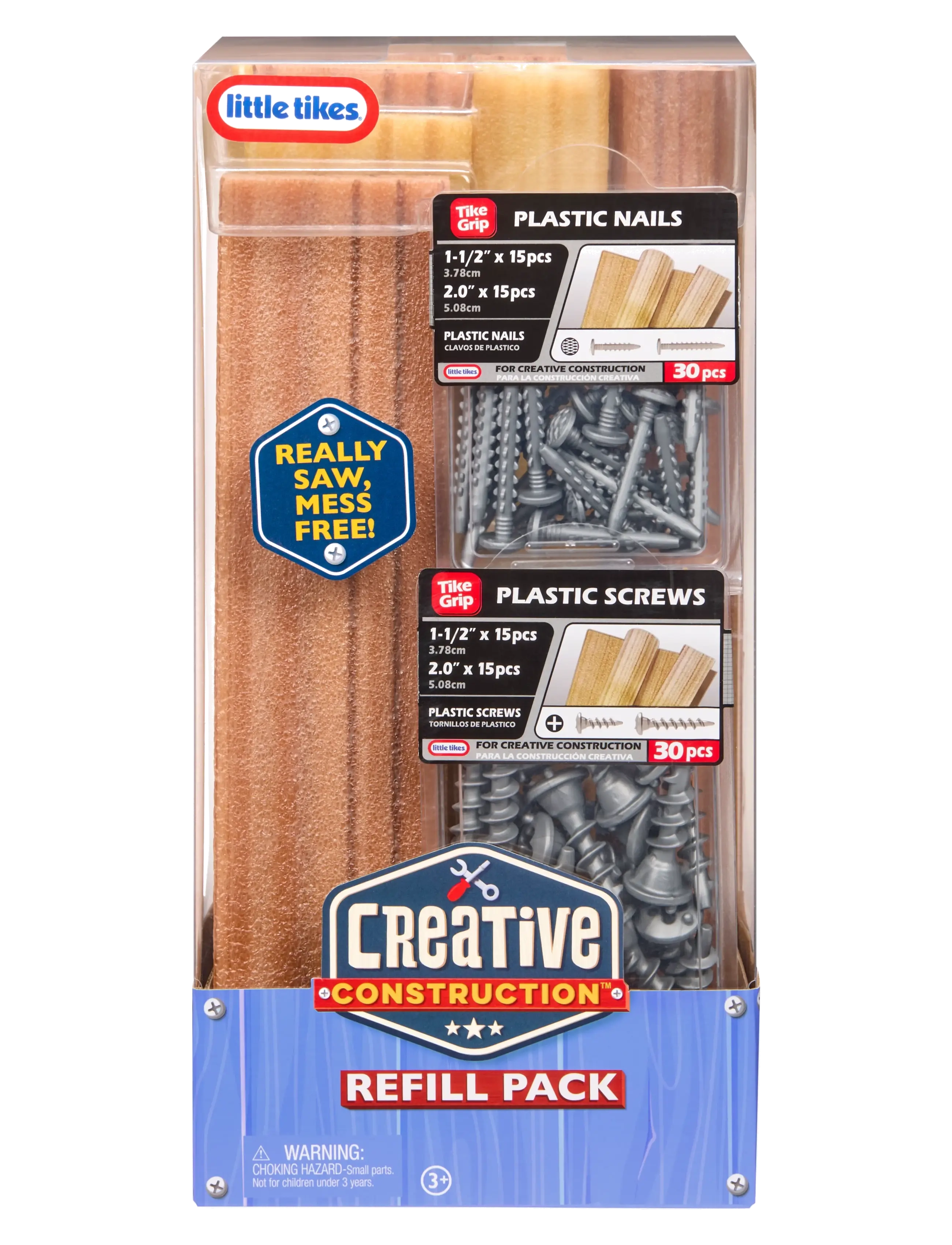 Little Tikes Lt Creative Construction Wood, Nails And Screw Bundle, One Size, Multi/patterned, Rollespil > Legetøjsværktøj, Børn