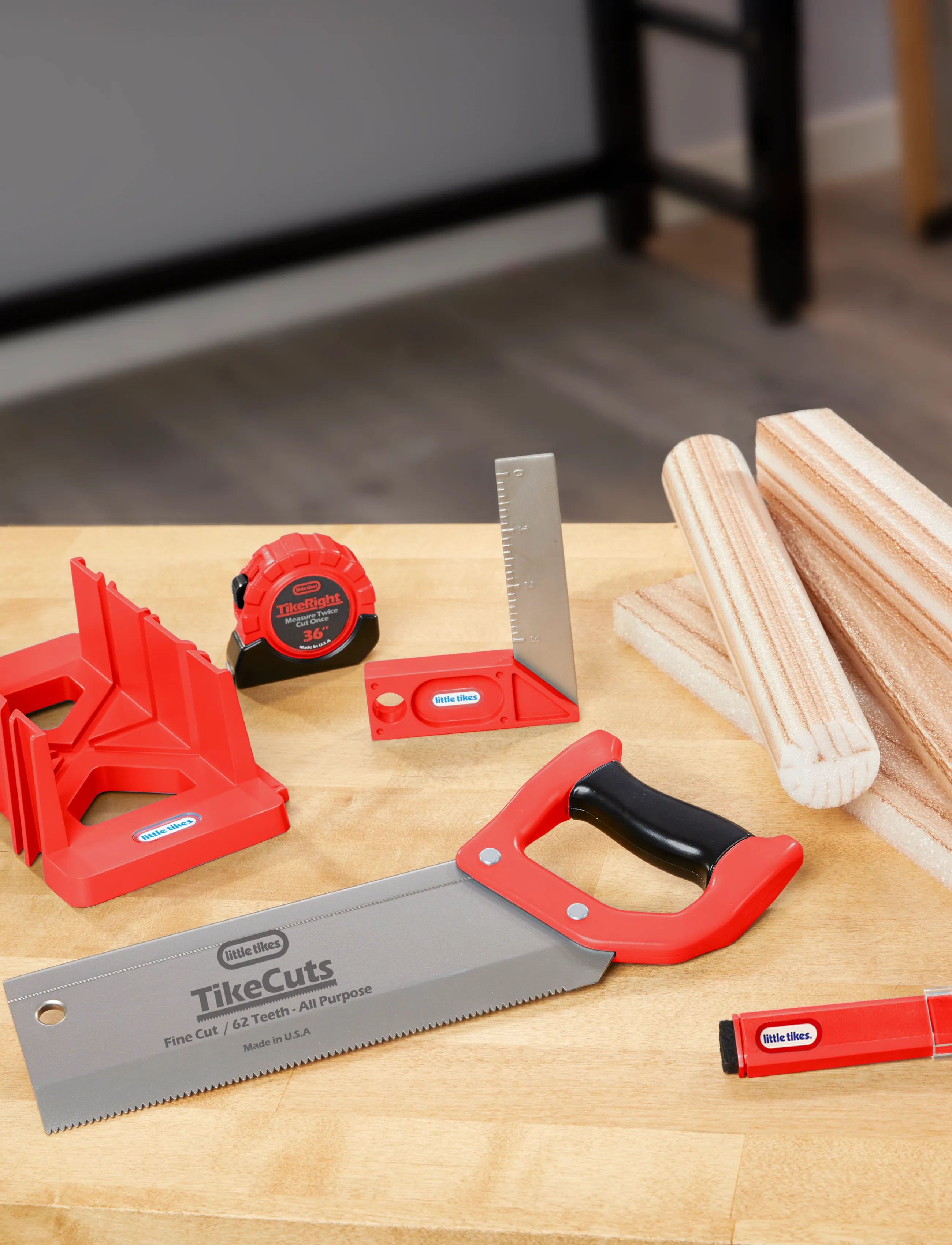 Little Tikes Lt Creative Construction- Wood Saw, Toy Tools, Rød, Str: ONE SIZE