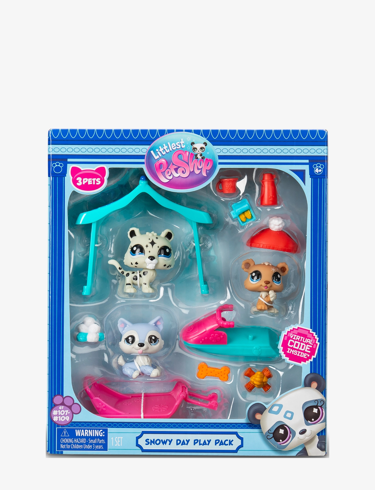 Littlest Pet Shop Littlest Pet Shop Snowy Day Play Pk, One Size, Multi/patterned, Legesæt Og Actionfigurer > Legesæt, Børn