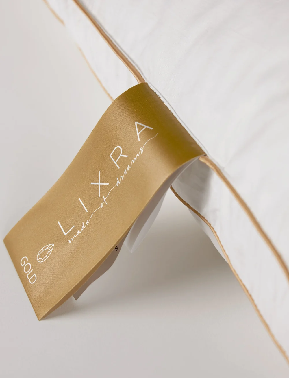 Lixra - LIXRA Guld 3-lags dunpude Lav - køb efter pris - white/gold - 1