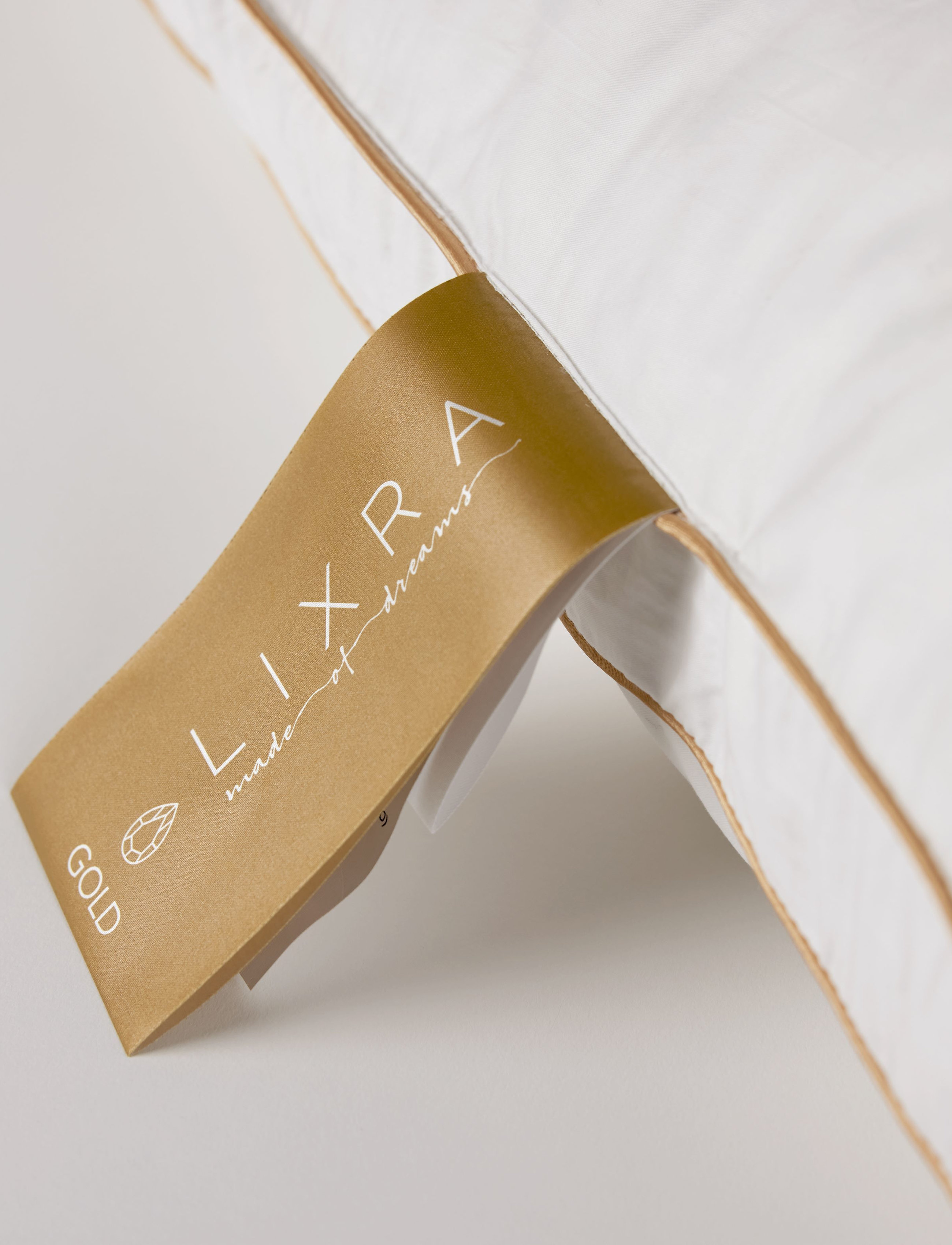 Lixra - LIXRA Guld 3-lags dunpude Høj - white/gold - 1