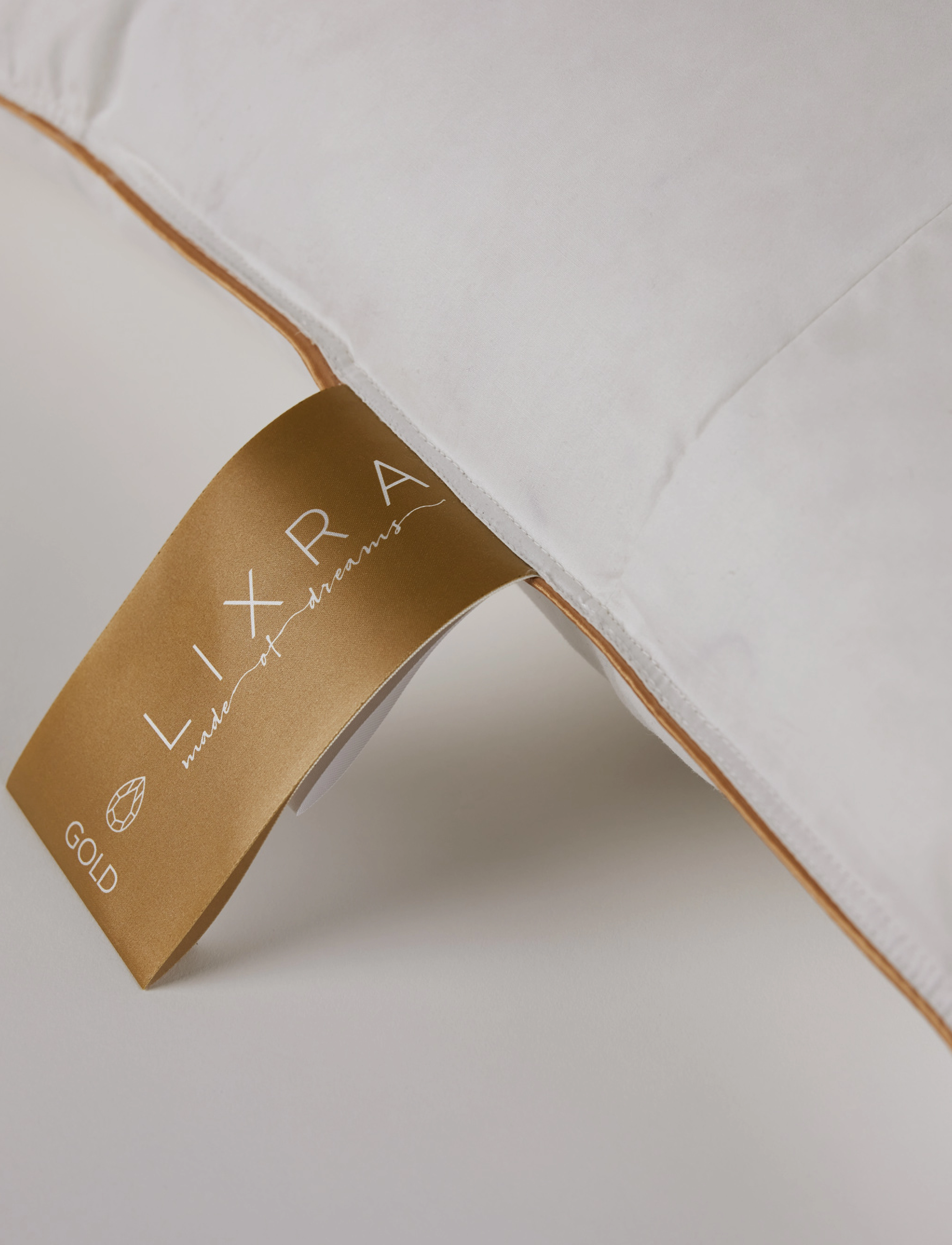Lixra - LIXRA Guld 4 kammer dunpude - white - 1