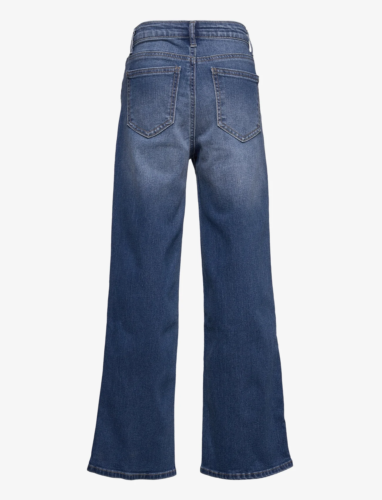 LMTD - NLFTECES DNM HW WIDE PANT - wide leg jeans - medium blue denim - 1