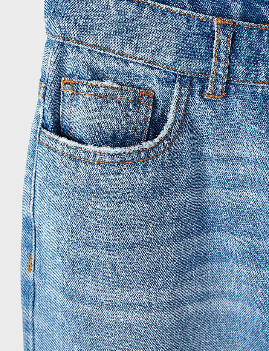 LMTD - NLFBIZZA DNM STRAIGHT DIS PANT - loose jeans - light blue denim - 5