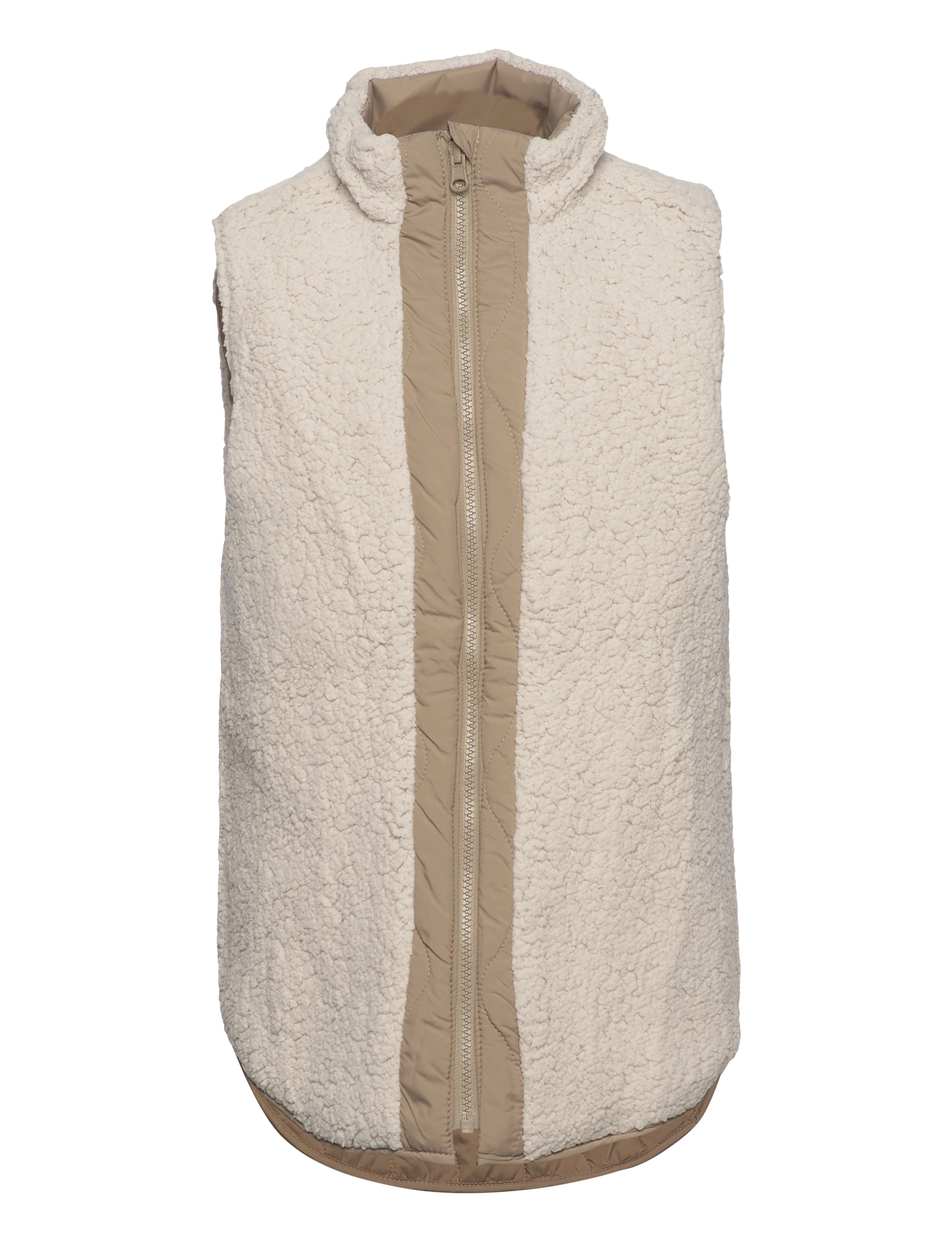 LMTD - NLFMORA REV BELT QUILTED VEST - silver mink - 2