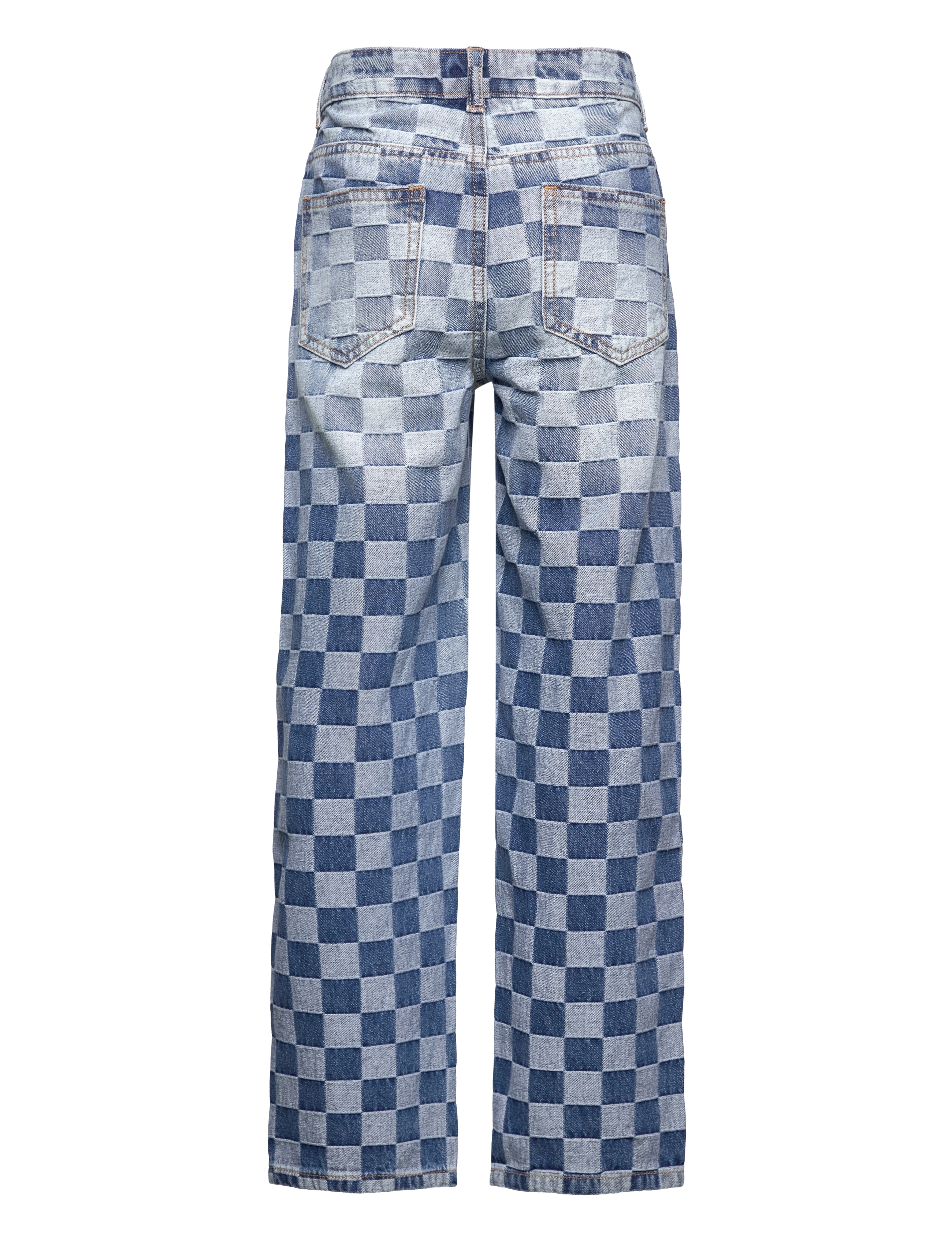 LMTD - NLFCHECKIZZA DNM HW STRAIGHT PANT - medium blue denim - 1
