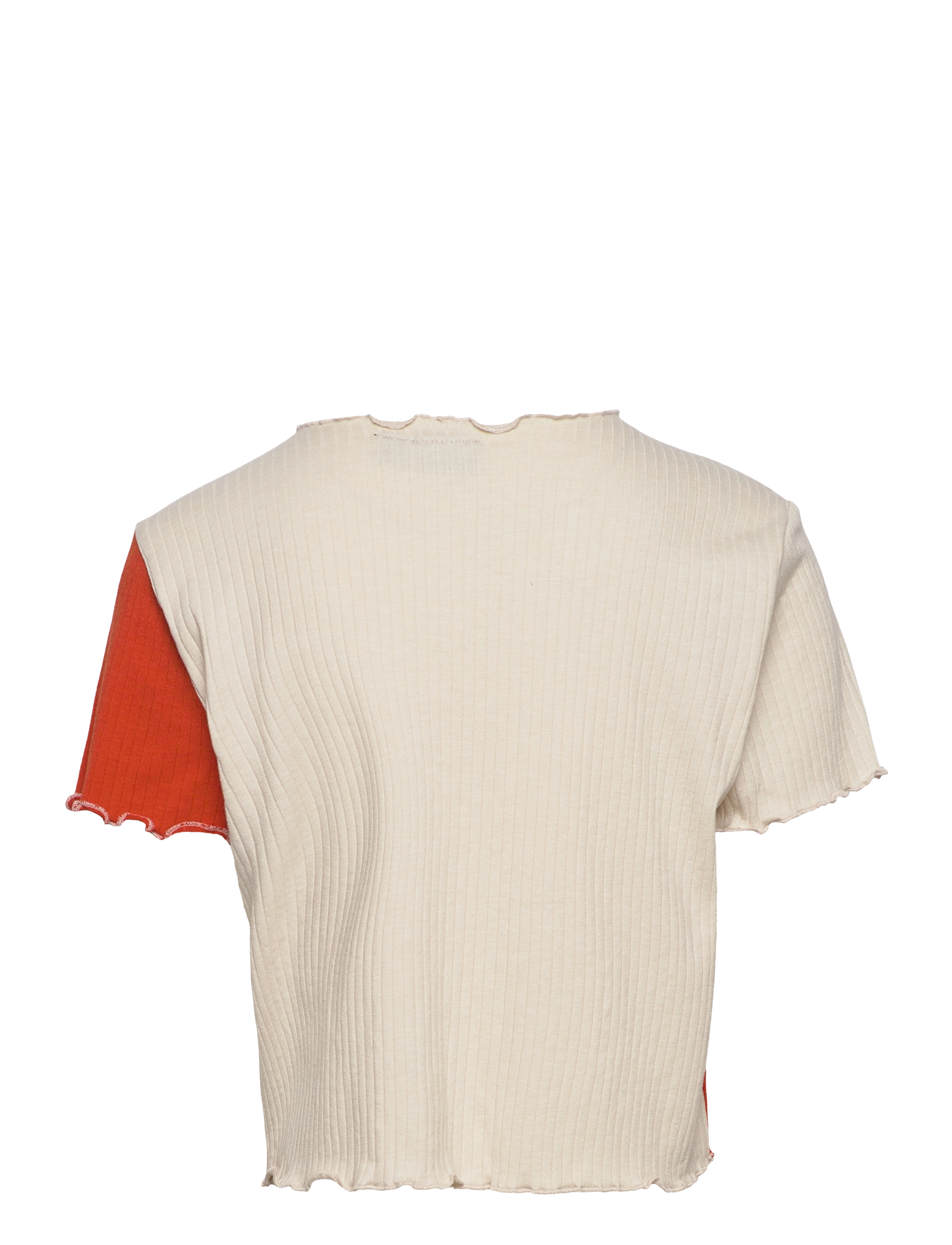 LMTD - NLFNUNNEMIX SS CROP R TOP - flame scarlet - 1