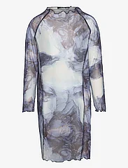 LMTD - NLFNARBLE MESH DRESS - laisvalaikio suknelės ilgomis rankovėmis - navy blazer - 0