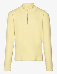 LMTD - NLFDIDA LS SHORT HALF ZIP TOP - long-sleeved t-shirts - pastel yellow - 0