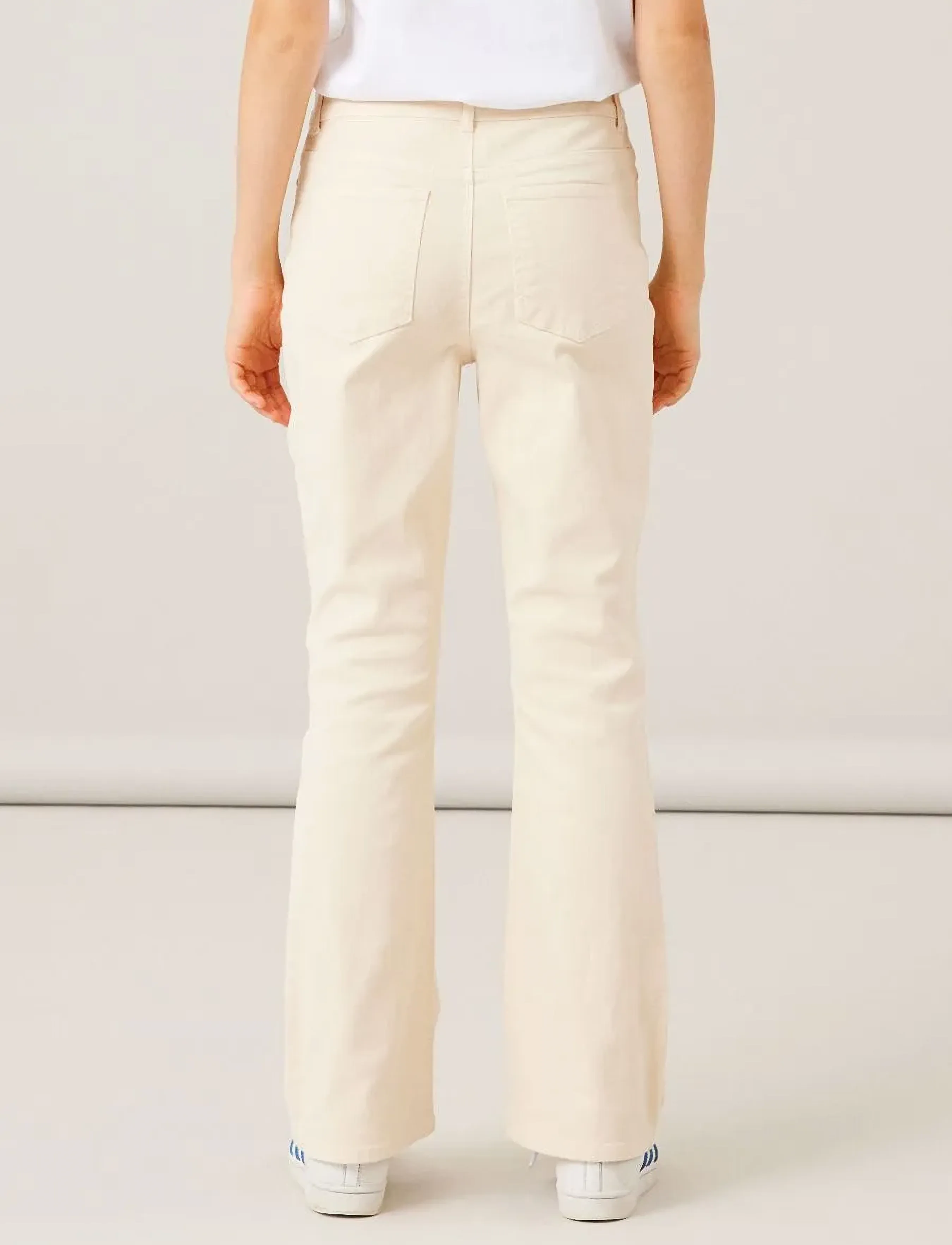 LMTD - NLFTAZZA TWI HW BOOTCUT PANT NOOS - bootcut džinsi - oatmeal - 4