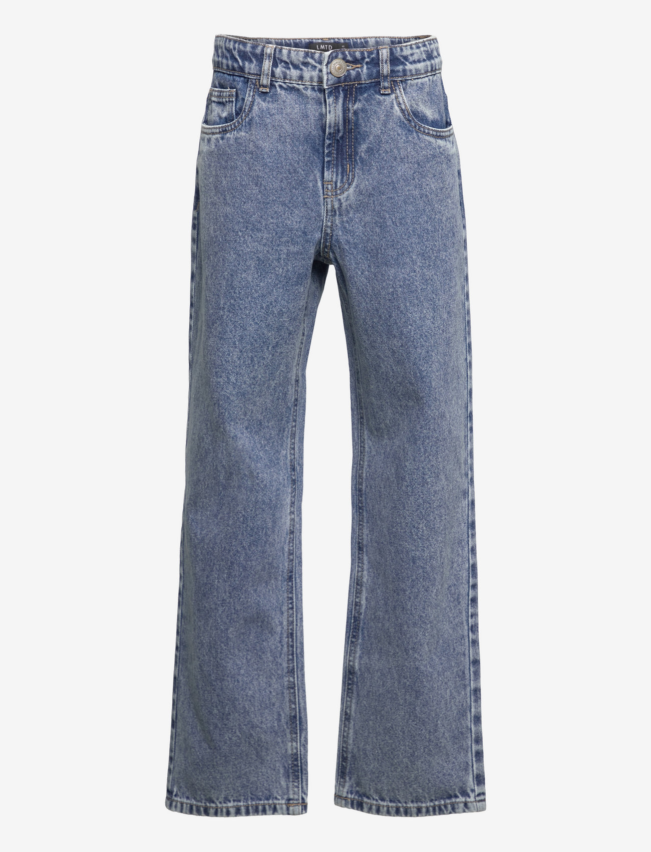 LMTD - NLMTONEIZZA DNM DAD STRAIGHT PANT NOOS - wide leg jeans - dark blue denim - 0