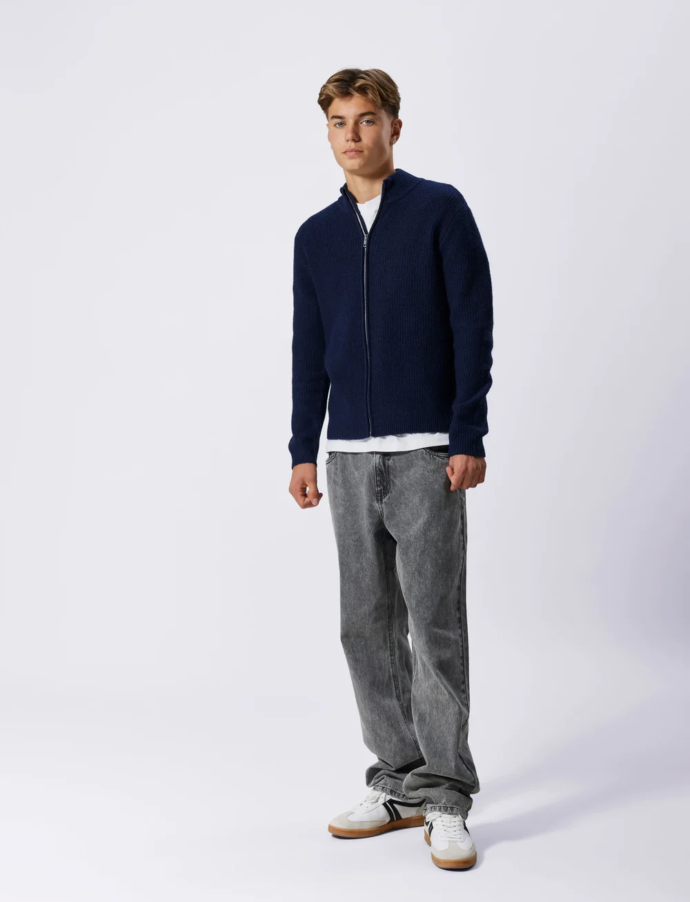 LMTD - NLMTONEIZZA DNM DAD STRAIGHT PANT NOOS - hosen mit weitem bein - light grey denim - 0