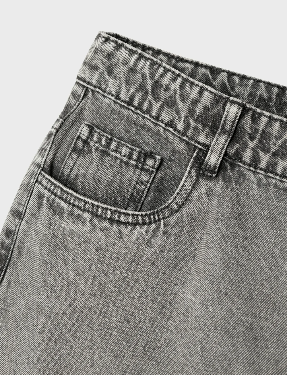 LMTD - NLMTONEIZZA DNM DAD STRAIGHT PANT NOOS - hosen mit weitem bein - light grey denim - 4