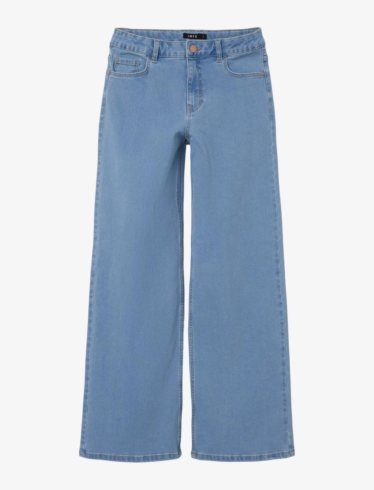 LMTD - NLFTAULSINE DNM HW WIDE PANT NOOS - platūs džinsai - light blue denim - 0