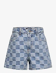 LMTD - NLFCHECKIZZA DNM HW MOM SHORTS - jeansshorts - medium blue denim - 0