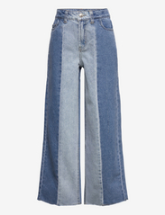 LMTD - NLFIZZAMIDBLOCK DNM HW WIDE PANT - wide jeans - light blue denim - 0