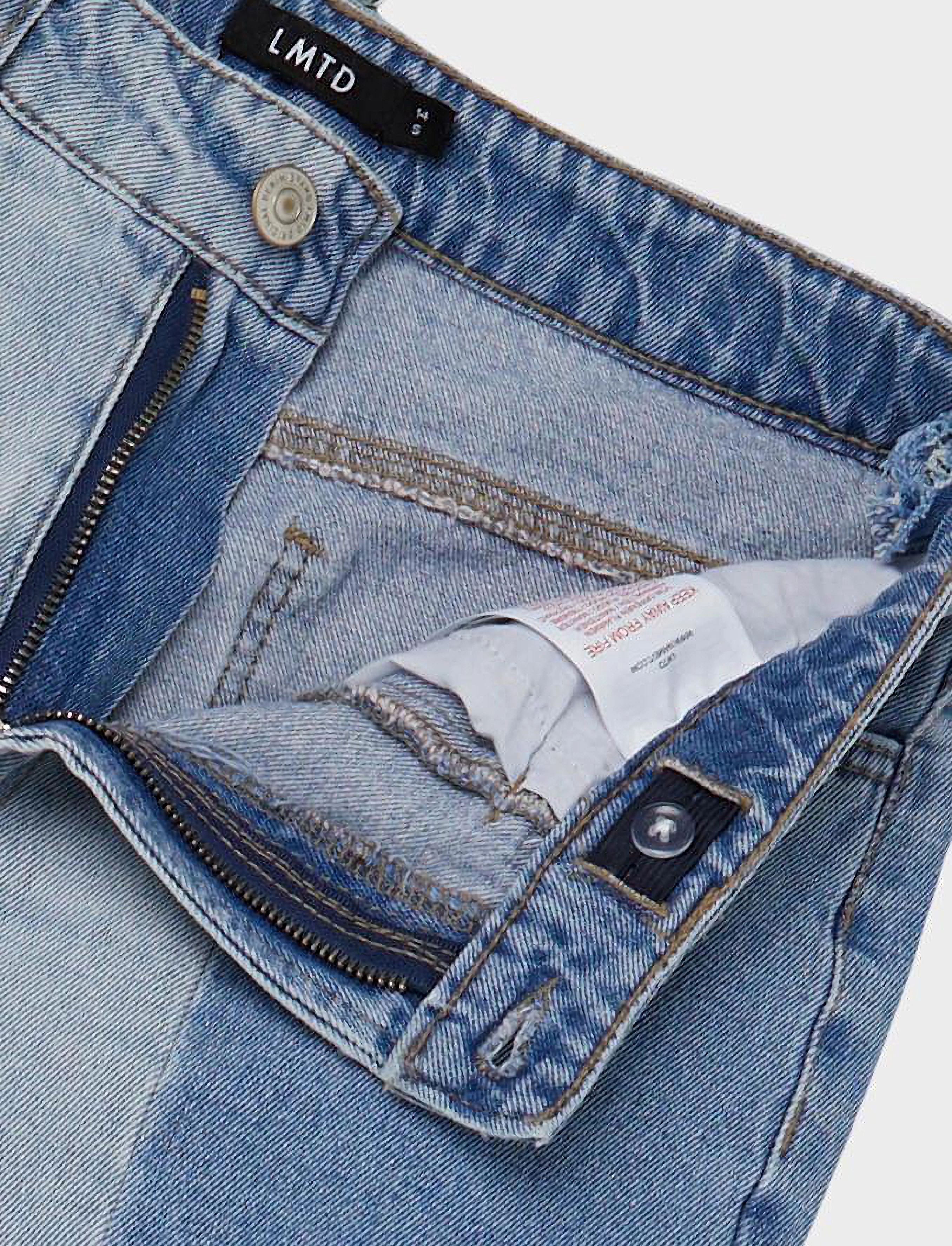 LMTD - NLFIZZAMIDBLOCK DNM HW WIDE PANT - light blue denim - 4