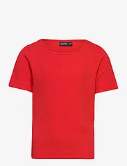LMTD - NLFDIDA SS SQUARE NECK TOP - short-sleeved t-shirts - flame scarlet - 0