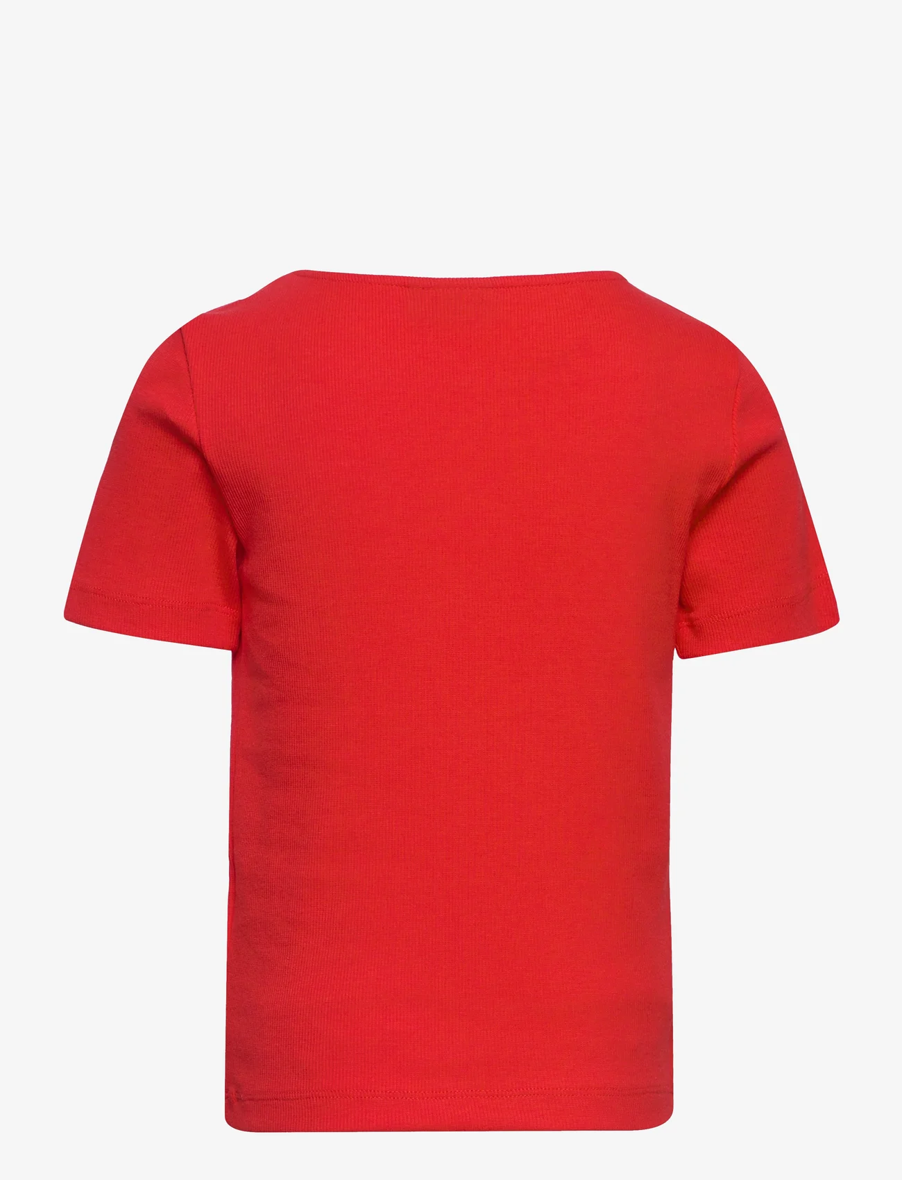 LMTD - NLFDIDA SS SQUARE NECK TOP - short-sleeved t-shirts - flame scarlet - 1