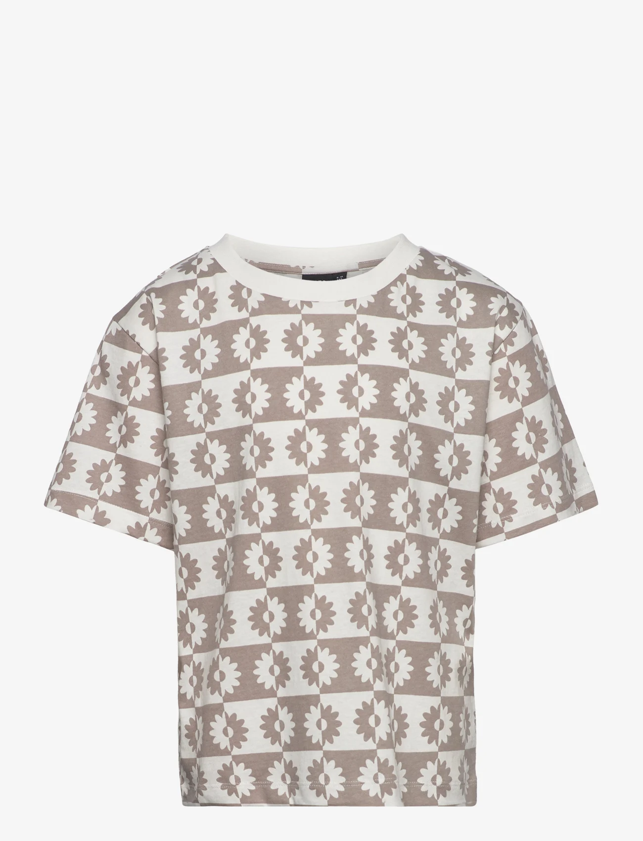 LMTD - NLFNIPPI SS SHORT L TOP - kortærmede t-shirts - mocha meringue - 0