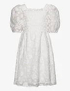 NLFHANCY SS DRESS - WHITE ALYSSUM
