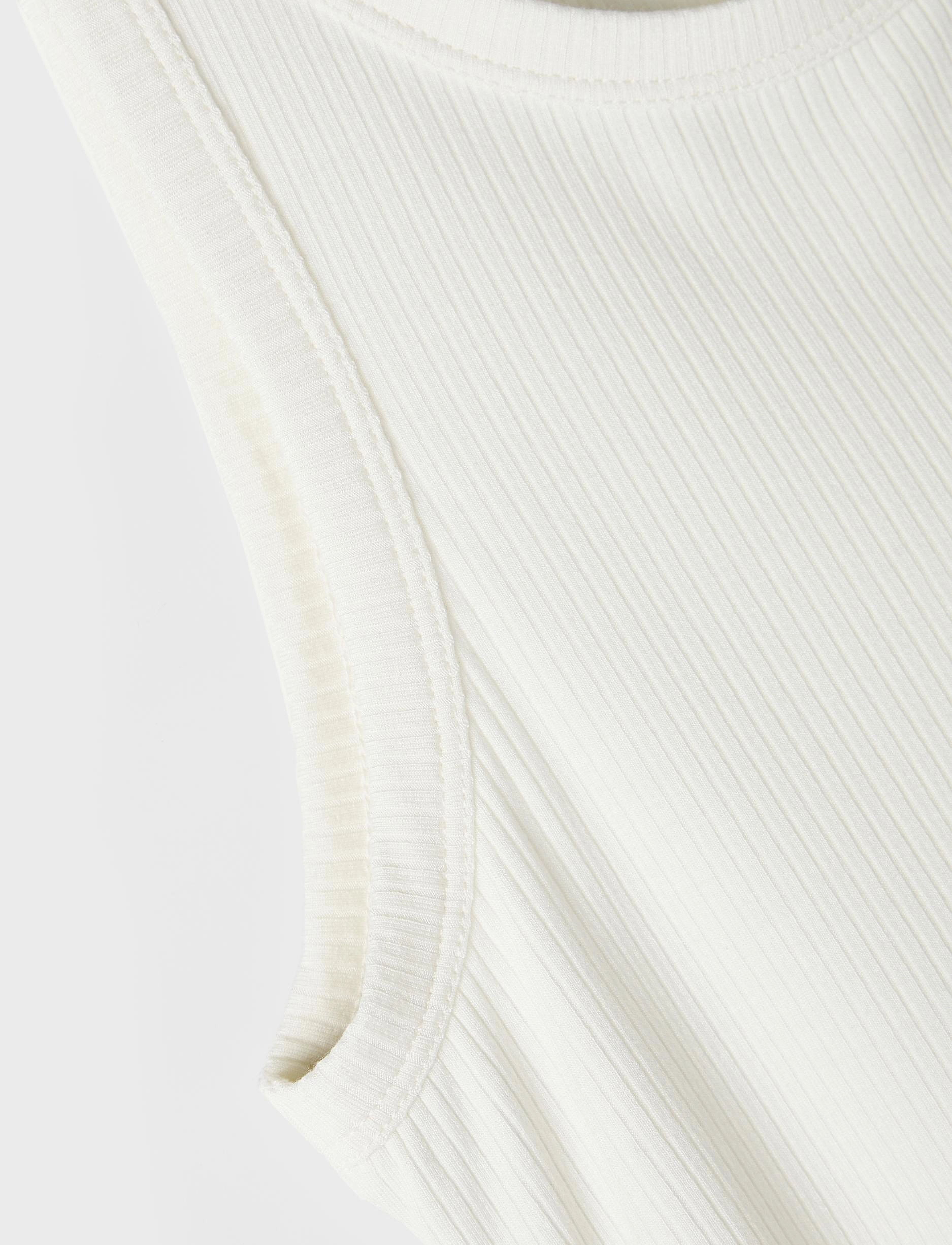 LMTD - NLFNALY TANK SHORT TOP - white alyssum - 3