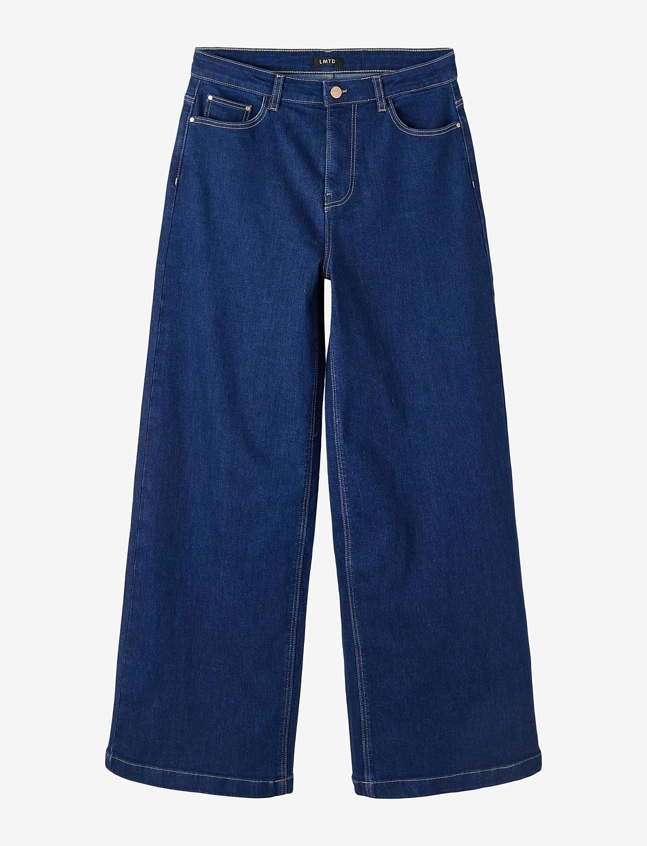 LMTD - NLFTECES DNM HW EXTRA WIDE PANT - vide jeans - dark blue denim - 0