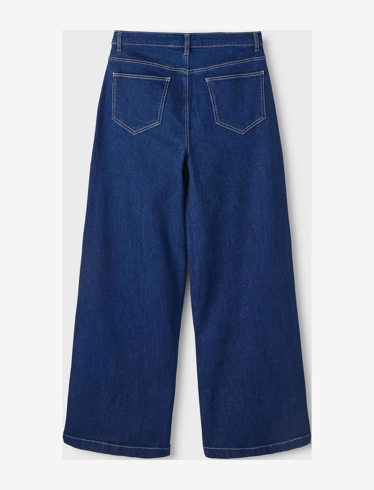 LMTD - NLFTECES DNM HW EXTRA WIDE PANT - vide jeans - dark blue denim - 1