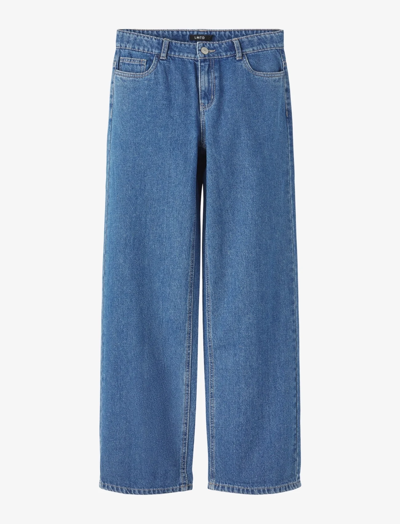 LMTD - NLFTOIZZA DNM LW WIDE PANT NOOS - jeans met wijde pijpen - medium blue denim - 0