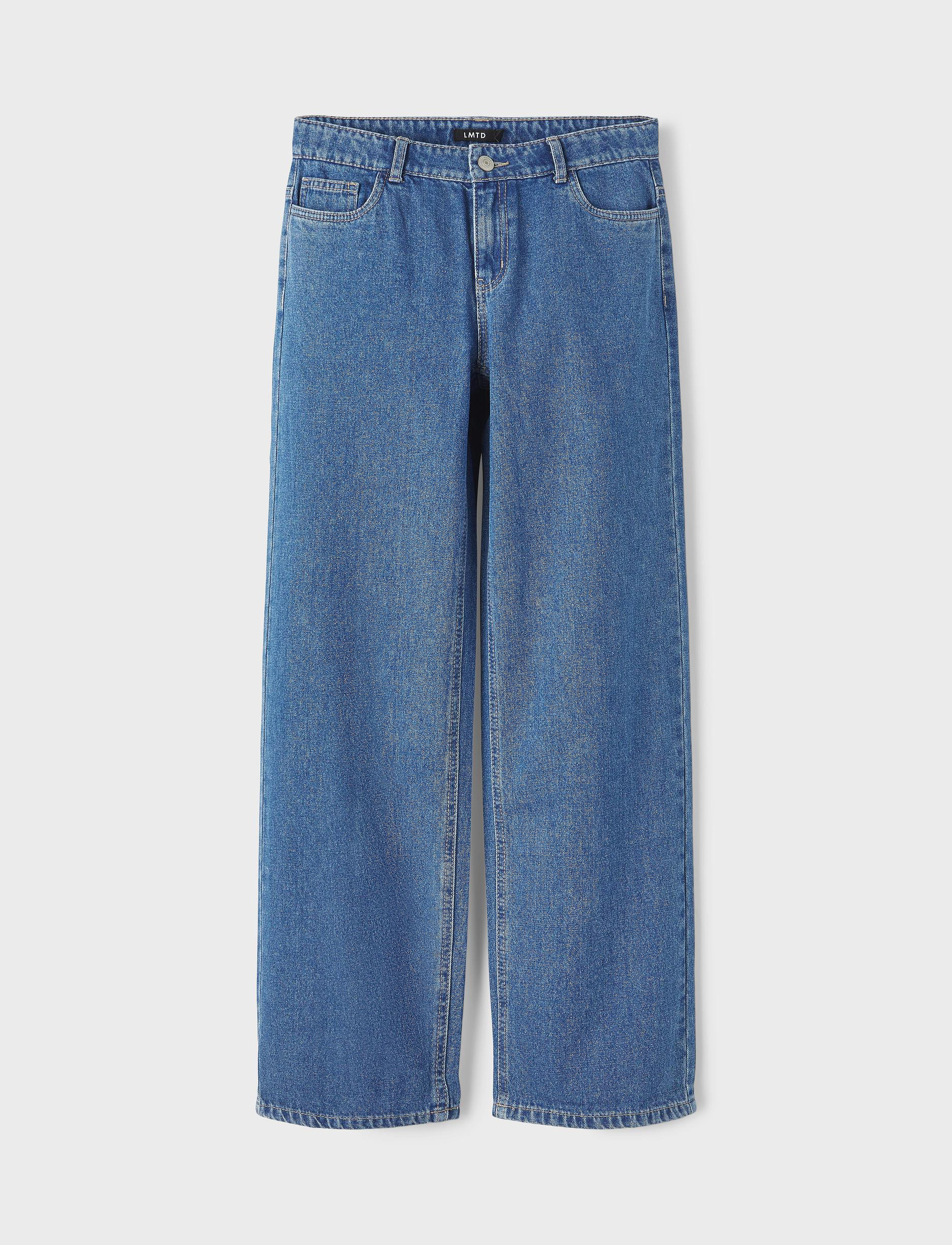 LMTD - NLFTOIZZA DNM LW WIDE PANT NOOS - medium blue denim - 2