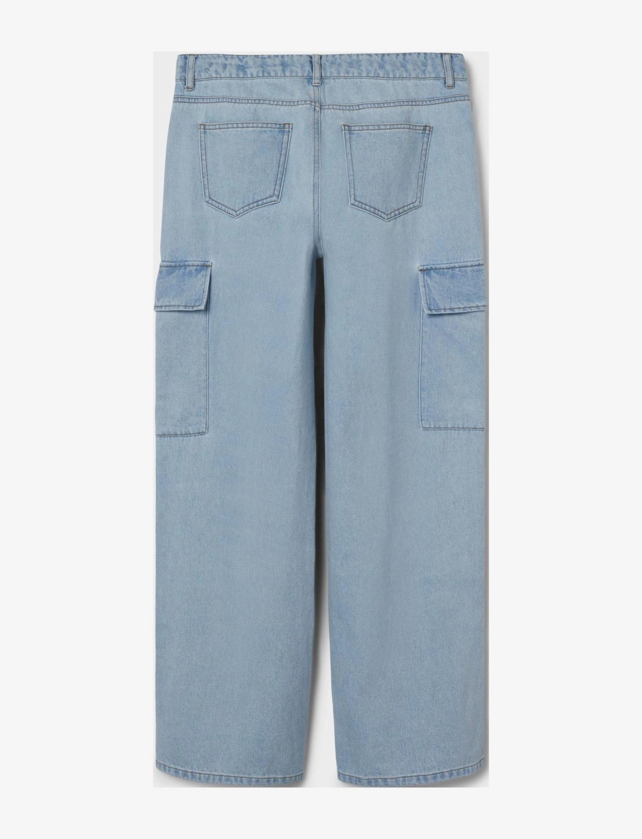 LMTD - NLFTARTIZZA DNM LW WIDE CARGO PANT NOOS - light blue denim - 1