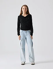 LMTD - NLFTARTIZZA DNM LW WIDE CARGO PANT - brede jeans - light blue denim - 5
