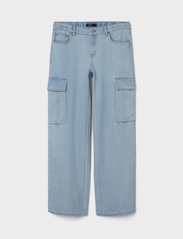 LMTD - NLFTARTIZZA DNM LW WIDE CARGO PANT - wide jeans - light blue denim - 4