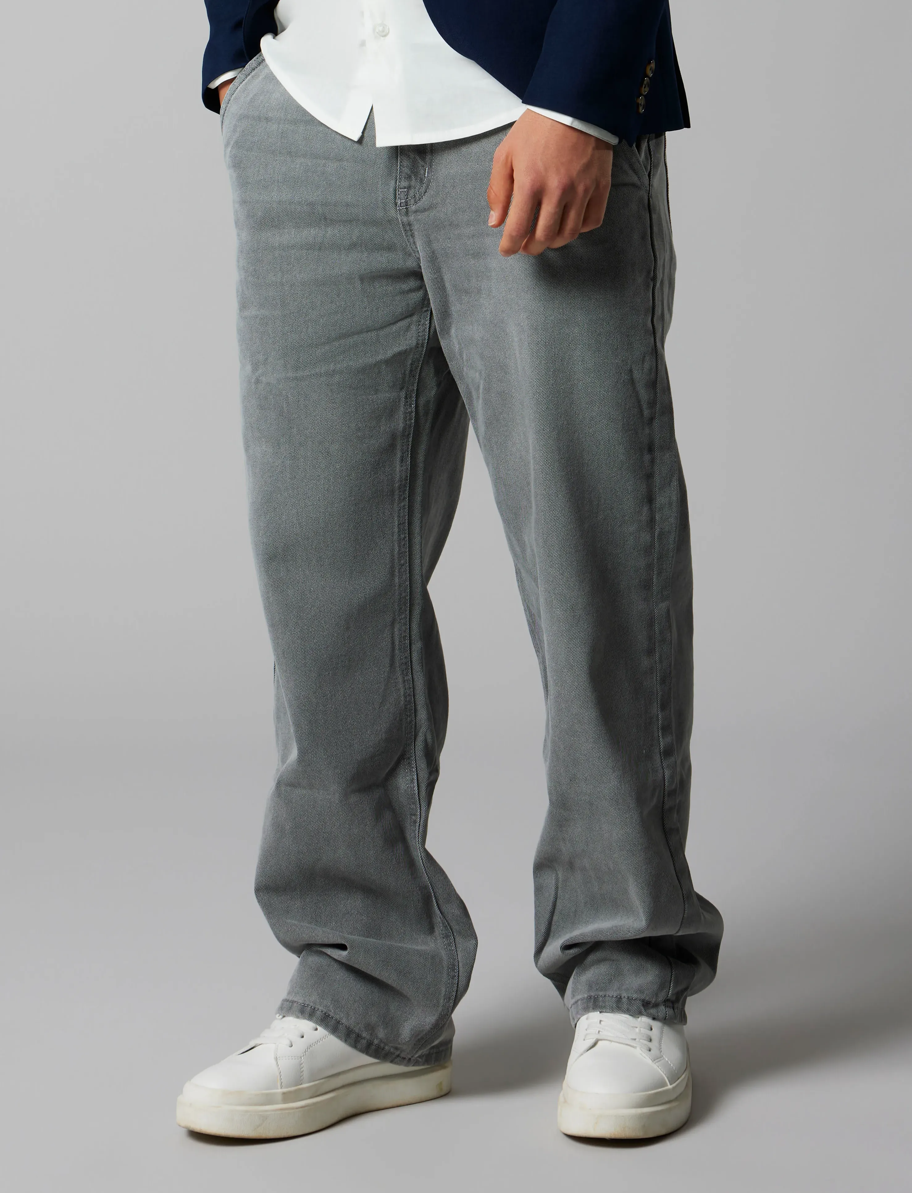 LMTD - NLMTOIZZA DNM LOOSE PANT NOOS - loose jeans - grey denim - 2