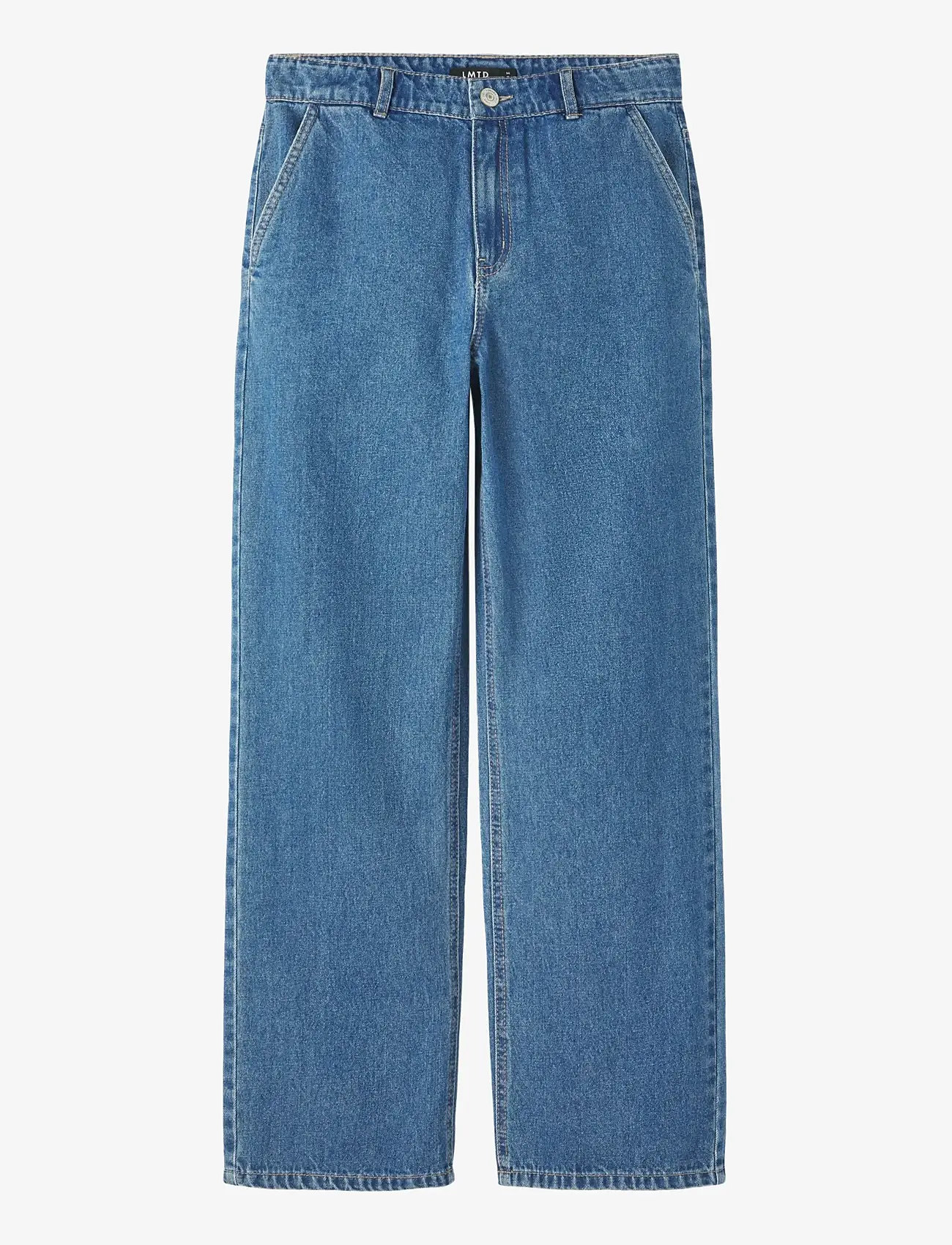 LMTD - NLMTOIZZA DNM LOOSE PANT NOOS - alt laienevad teksad - medium blue denim - 1