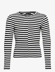 LMTD - NLFUNEVENDALLAS LS S SHORT TOP - långärmade t-shirts - black - 0