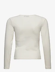 LMTD - NLFNALY LS SHORT EMB TOP - langermede t-skjorter - white alyssum - 1