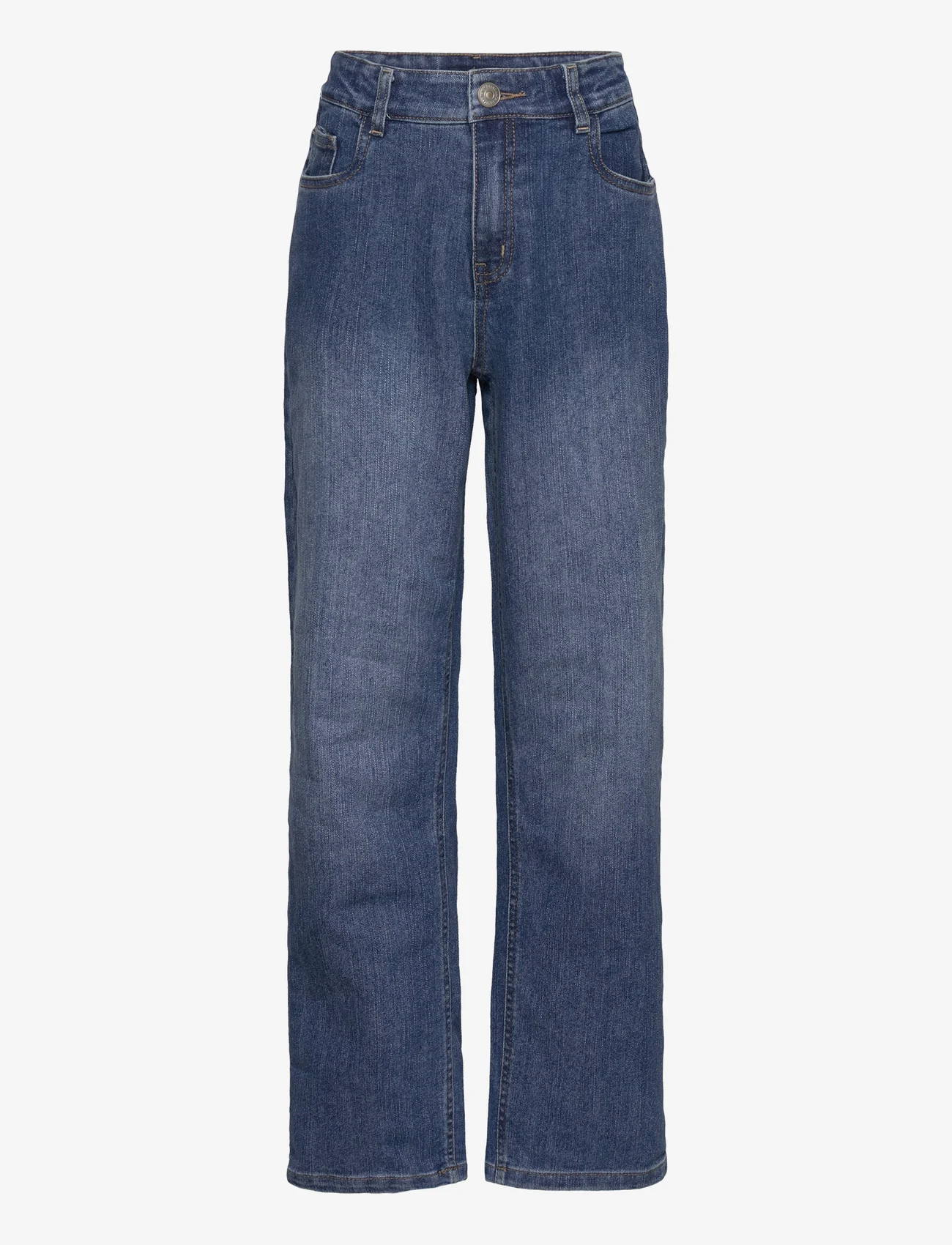 LMTD - NLMTRIS DNM DAD STRAIGHT PANT - brede jeans - medium blue denim - 0