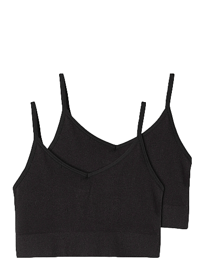 Nlfkailey Rib Bralette 2pack Noos - Overdele