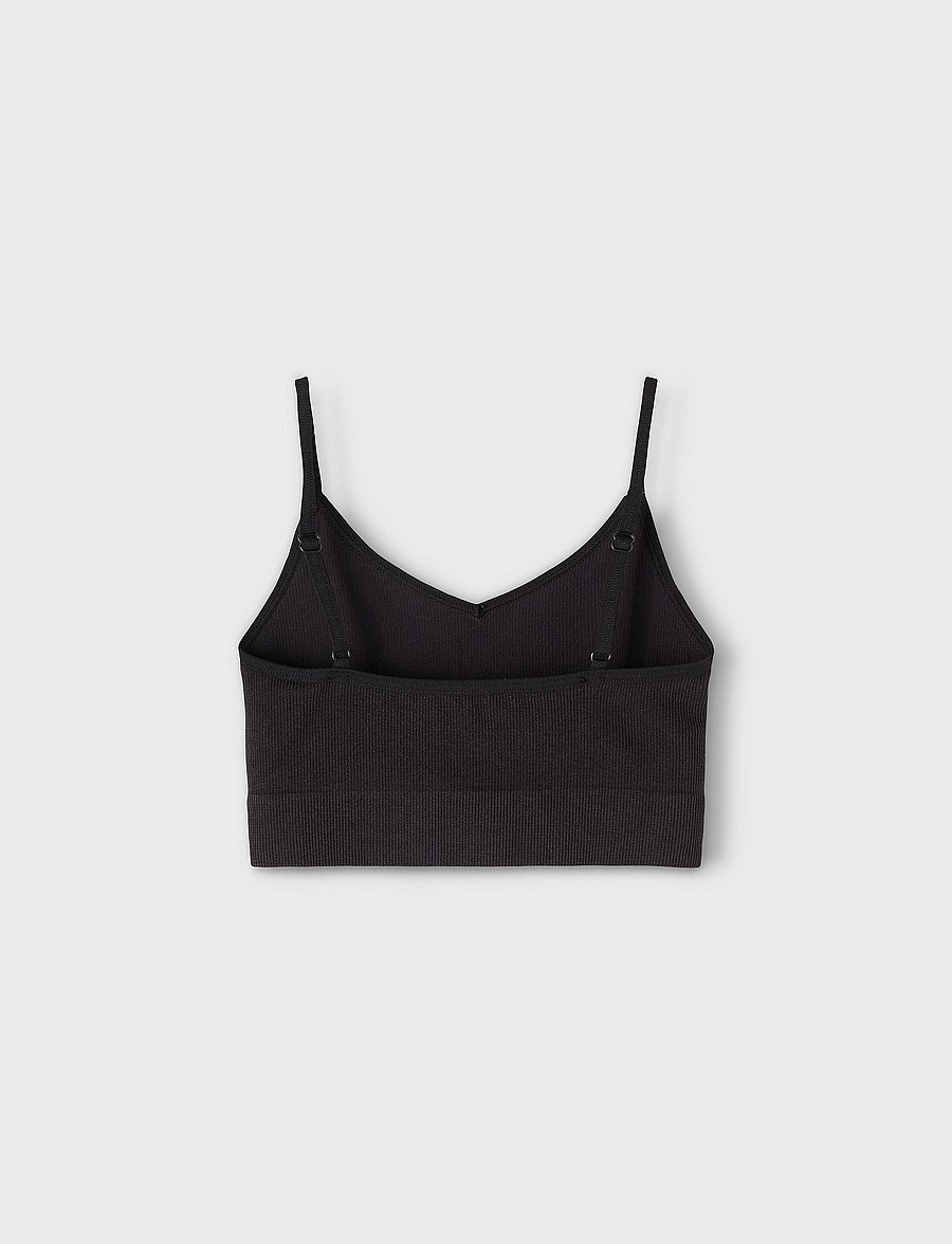 LMTD - NLFKAILEY RIB BRALETTE 2PACK NOOS - oberteile - black - 3