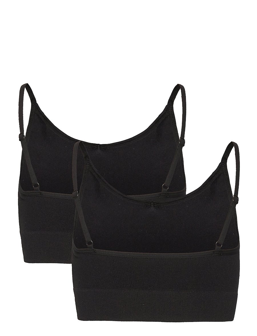 LMTD - NLFKAILEY RIB BRALETTE 2PACK NOOS - oberteile - black - 5