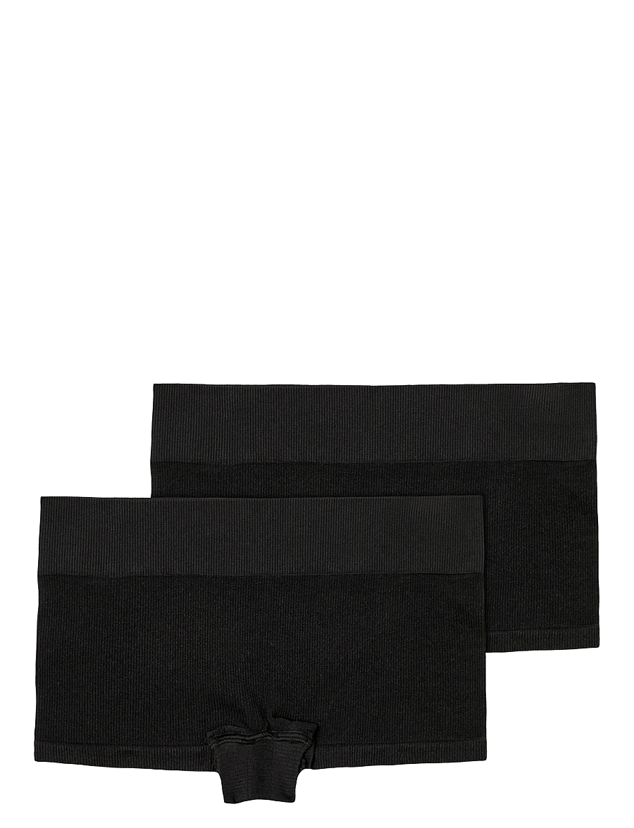 LMTD - NLFKAILEY RIB HIPSTER 2PACK NOOS - underbukser - black - 0
