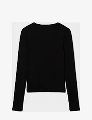 LMTD - NLFNELIZ LS SHORT TOP - long-sleeved t-shirts - black - 1
