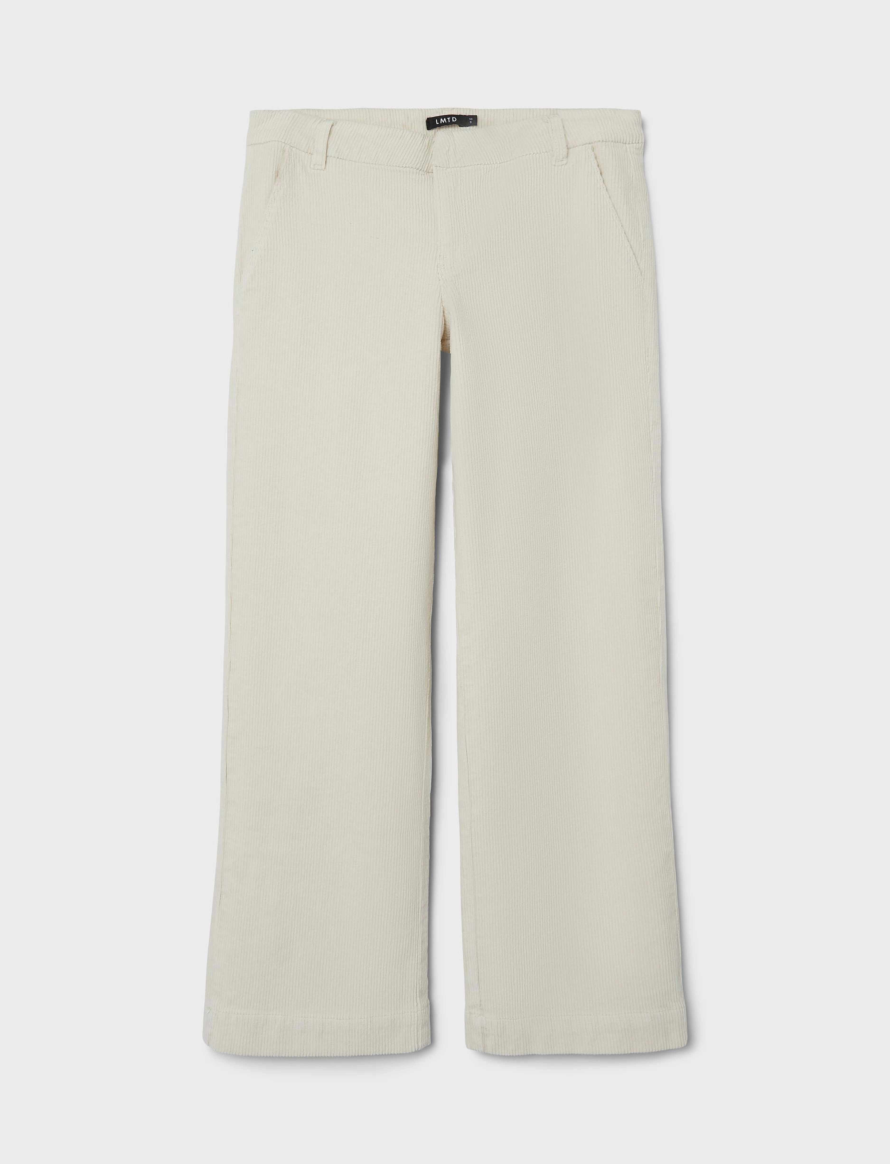LMTD - NLFNORD CORD LW WIDE PANT - turtledove - 2