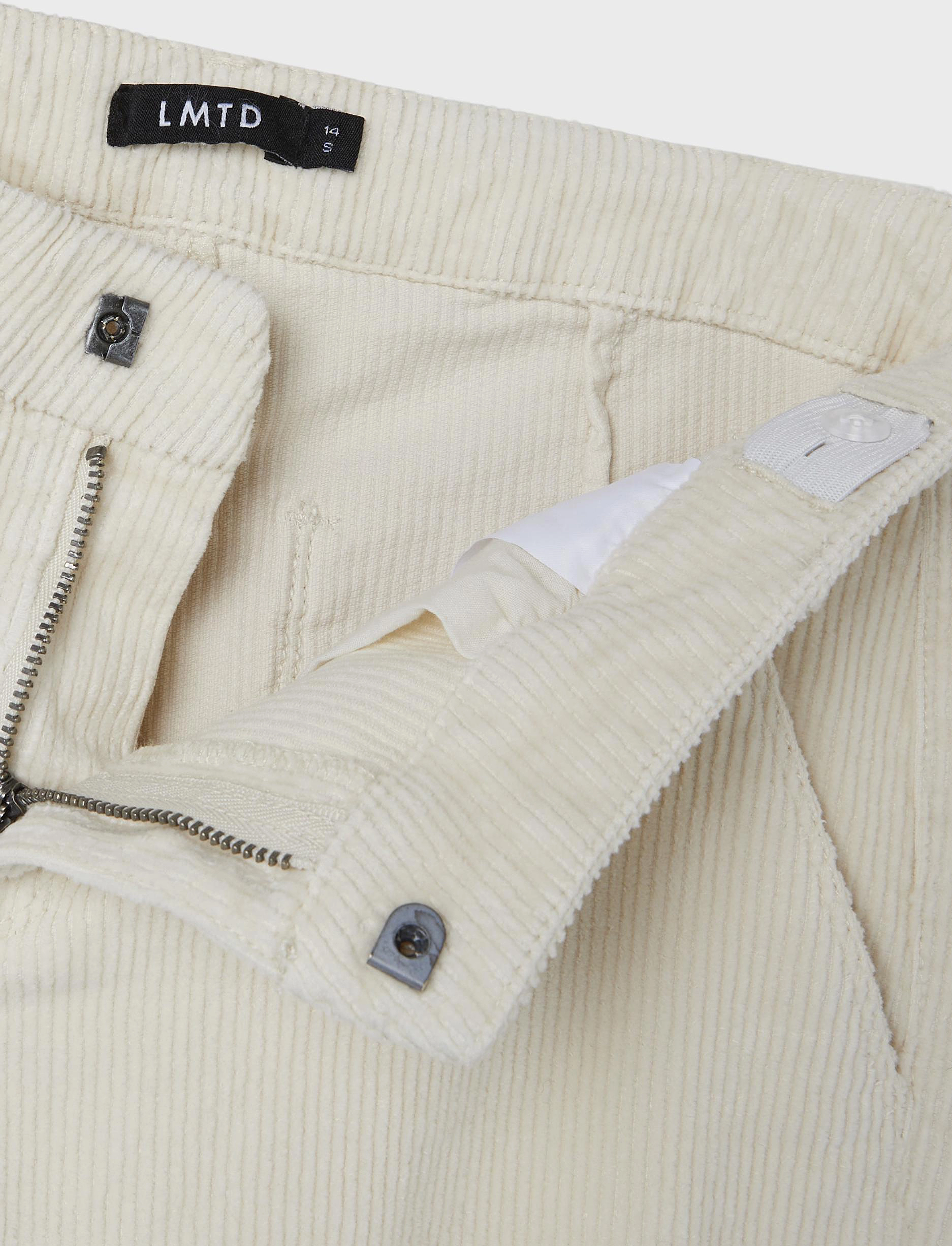 LMTD - NLFNORD CORD LW WIDE PANT - turtledove - 4